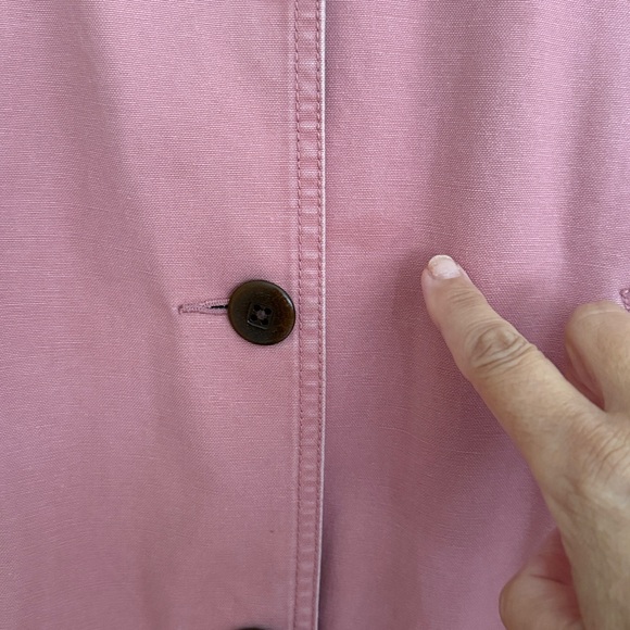 L.L. Bean Women's Barn Red chore coat Jacket with Corduroy Trim- - Picture 3 of 6